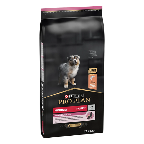 Purina Pro Plan Medium Puppy Sensitive Skin – Суха храна за кученца
