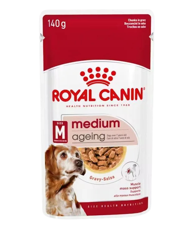 Royal Canin Medium Ageing Pouch – Хапки в сос за кучета