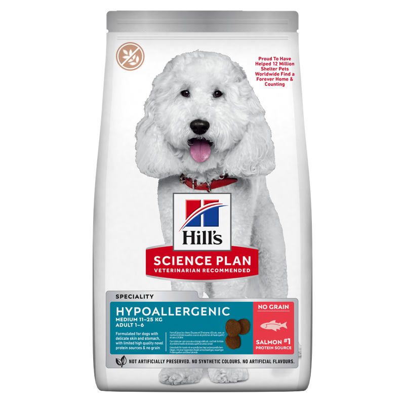 Hill's Science Plan Hypoallergenic Medium Adult Salmon – храна за средни породи