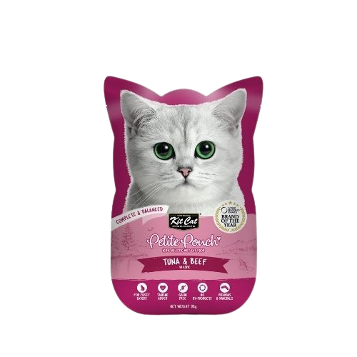 Kit Cat Petite Pouch Tuna & Beef in Aspic – мокра храна за котки в зряла възраст