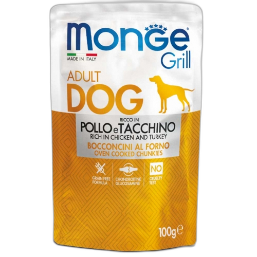 Monge Grill Adult Dog Chunkies rich in Chicken and Turkey