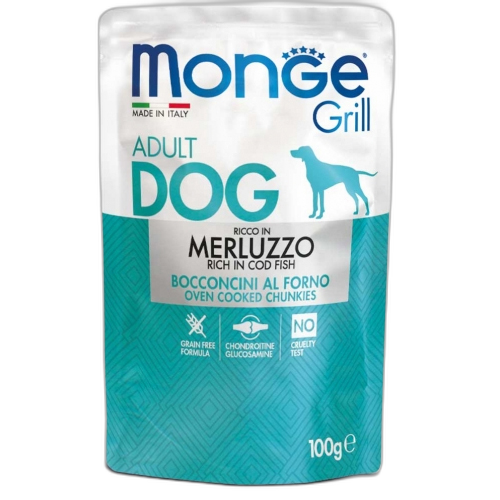 Monge Grill Adult Dog Chunkies rich in Codfish