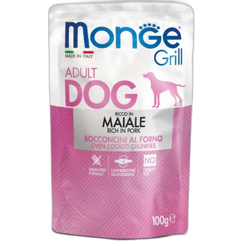 Monge Grill Adult Dog Chunkies rich in Pork