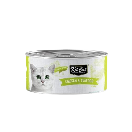 Kit Cat Deboned Toppers Chicken & Seafood in Aspic – допълваща мокра храна за котки
