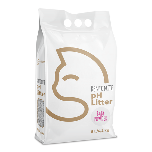 KITTIES Бентонит – котешка тоалетна с pH индикатор 5L, 4.2kg