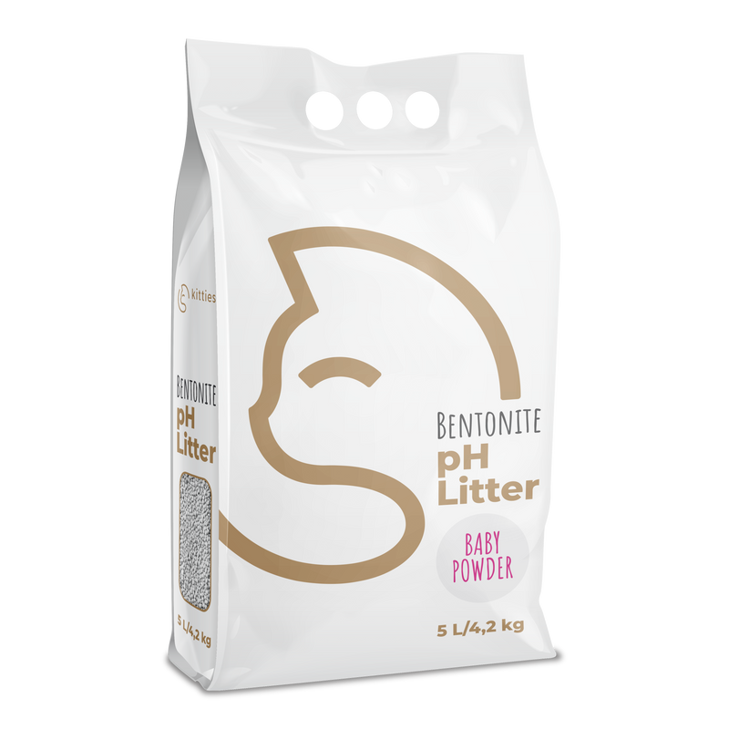 KITTIES Бентонит – котешка тоалетна с pH индикатор 5L, 4.2kg