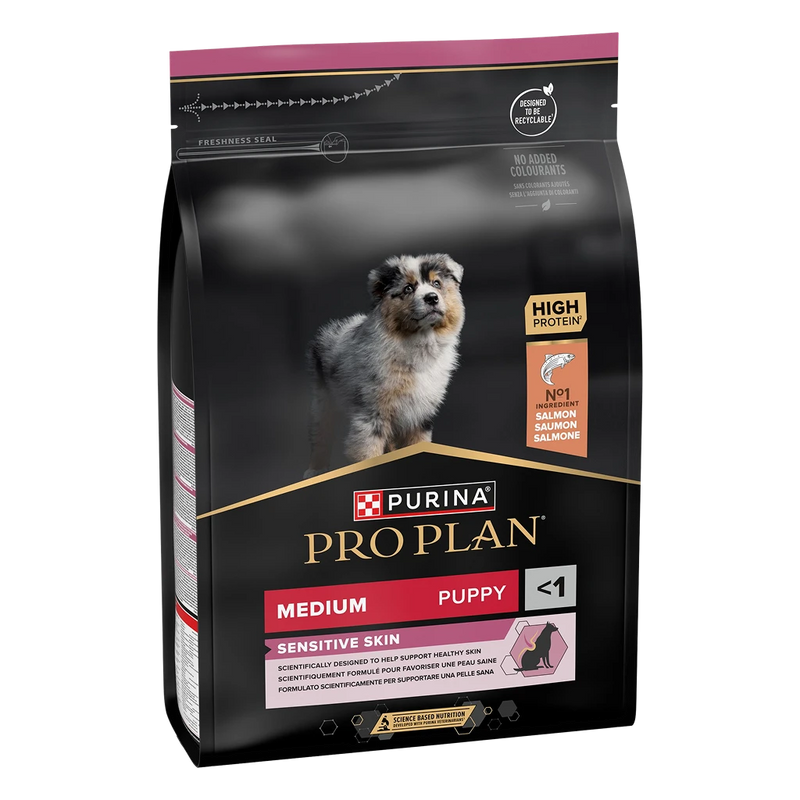 Purina Pro Plan Medium Puppy Sensitive Skin – Суха храна за кученца