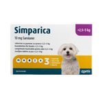 Simparica - 3 таблетки срещу бълхи и кърлежи за кучета