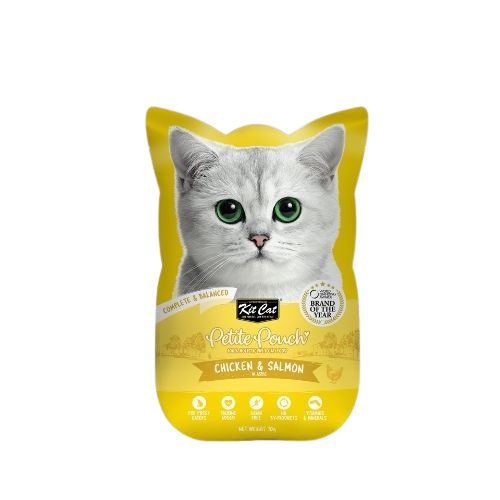 Kit Cat Petite Pouch Chicken & Salmon in Aspic – мокра храна за котки в зряла възраст