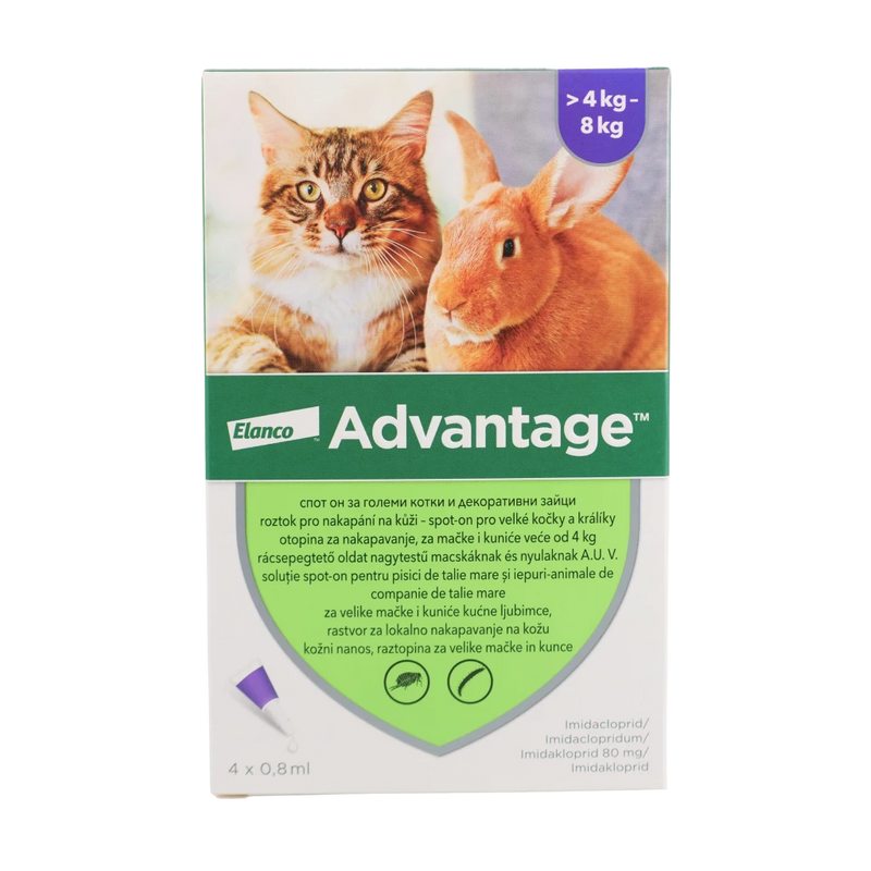 Advantage – Spot-On противопаразитни пипети за котки до 8 кг