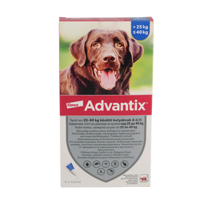 Advantix 25–40 кг – Spot-On противопаразитни 4 пипети за кучета