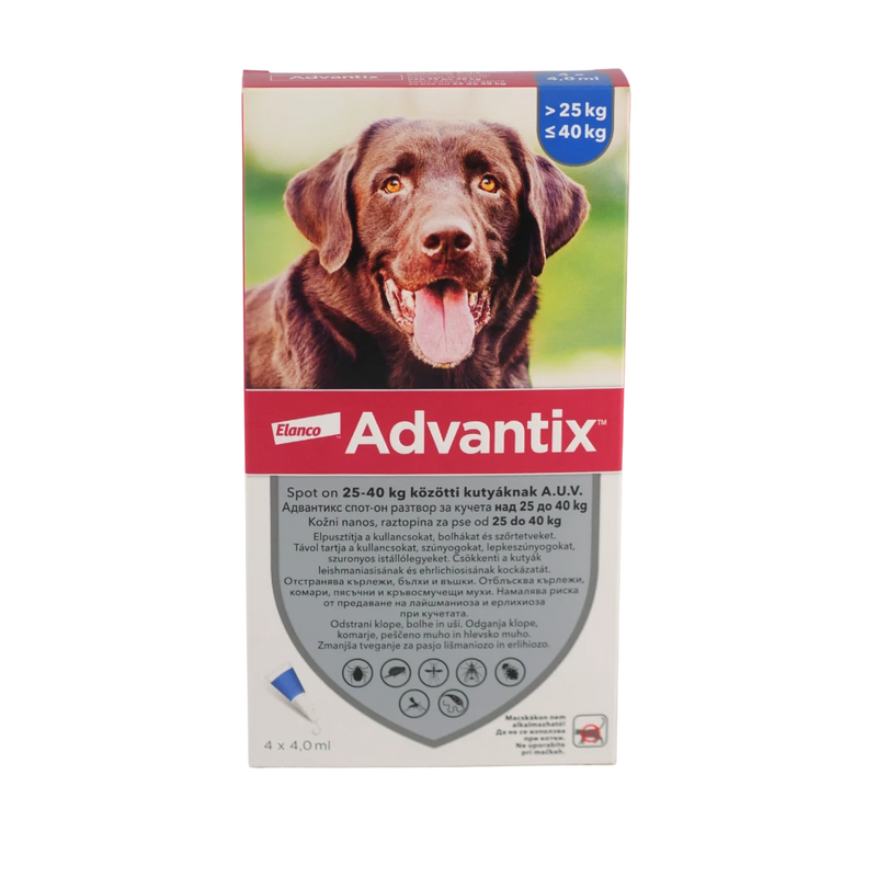 Advantix – Spot-On противопаразитни пипети за кучета 25–40 кг