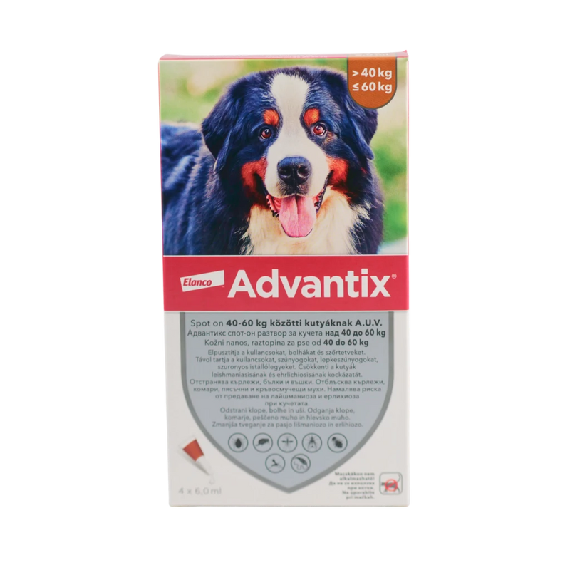 Advantix – Spot-On противопаразитни пипети за кучета 40–60 кг