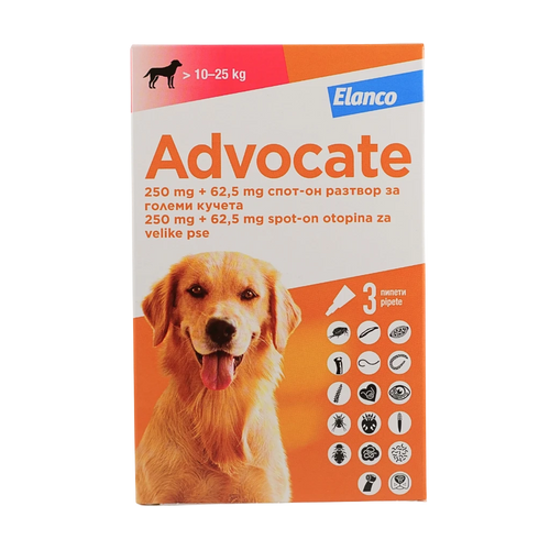 Advocate – Spot-On противопаразитни пипети за кучета до 25 кг