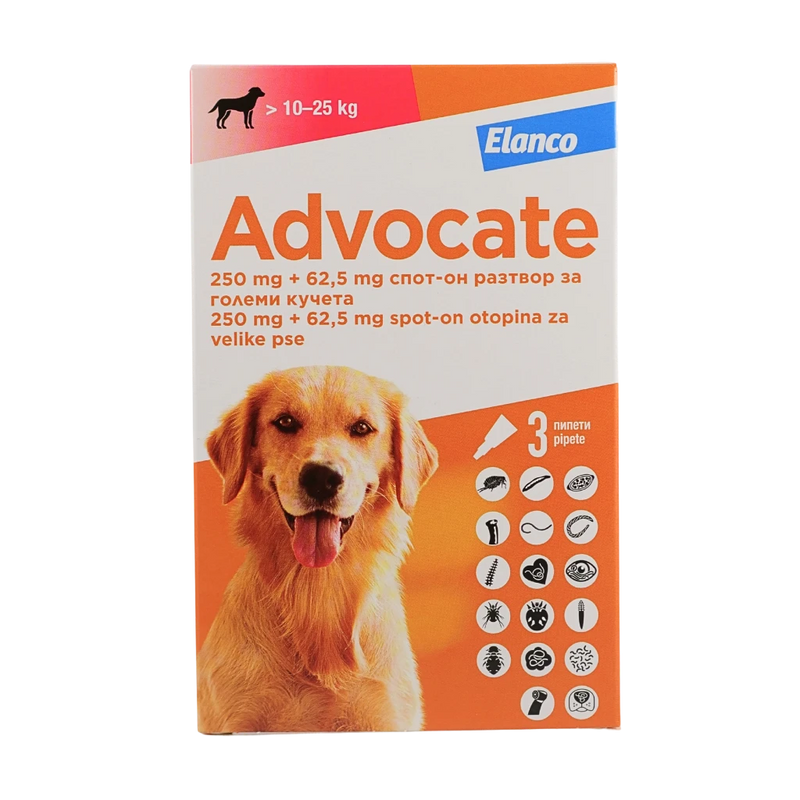Advocate – Spot-On противопаразитни пипети за кучета до 25 кг