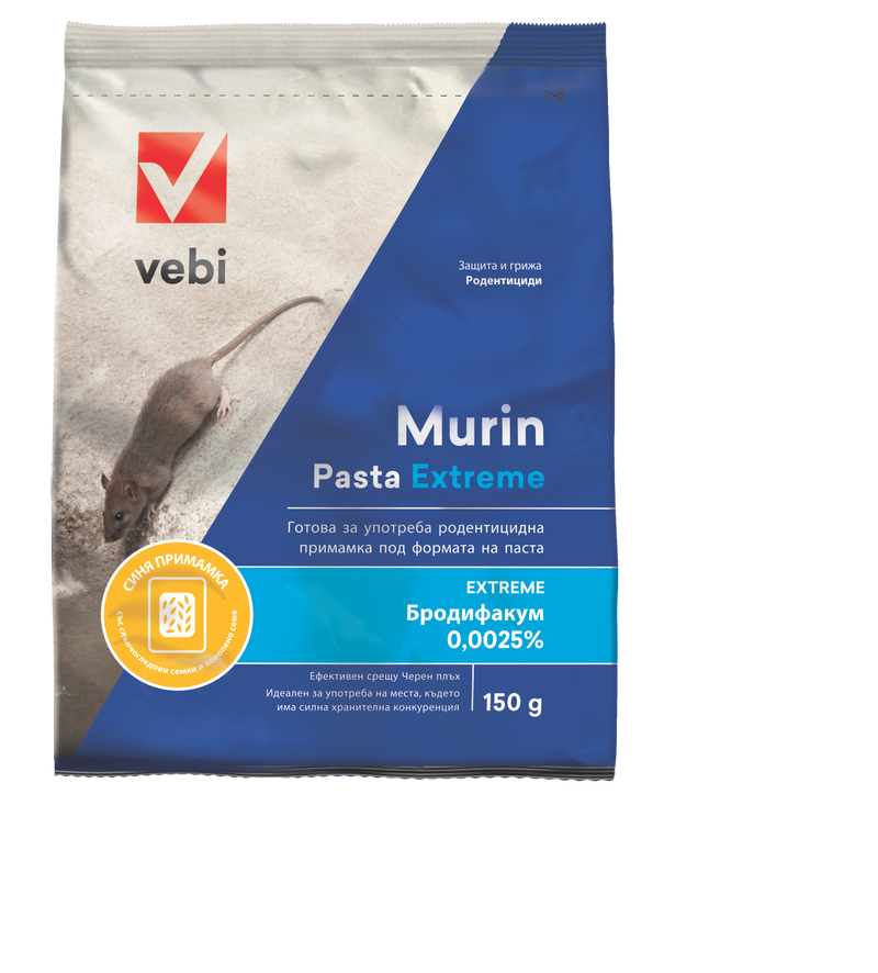 Vebi Murin Pasta Extreme – отрова за мишки и плъхове