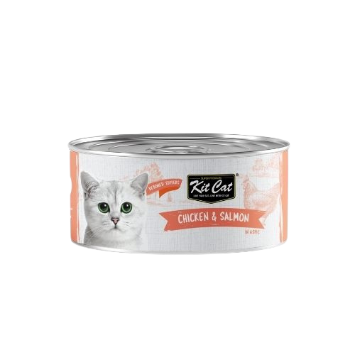 Kit Cat Deboned Toppers Chicken & Salmon in Aspic – допълваща мокра храна за котки