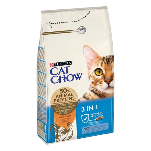 Purina Cat Chow 3in1 with Naturium Turkey – Суха храна за котки