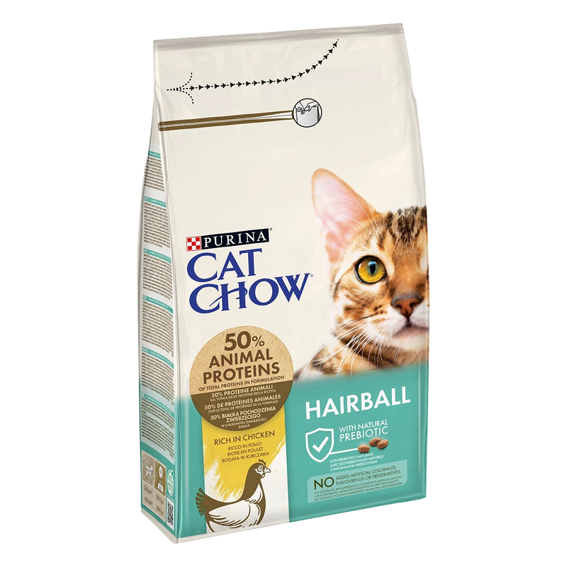 Purina Cat Chow Hairball Control with Naturium Chicken – Суха храна за котки