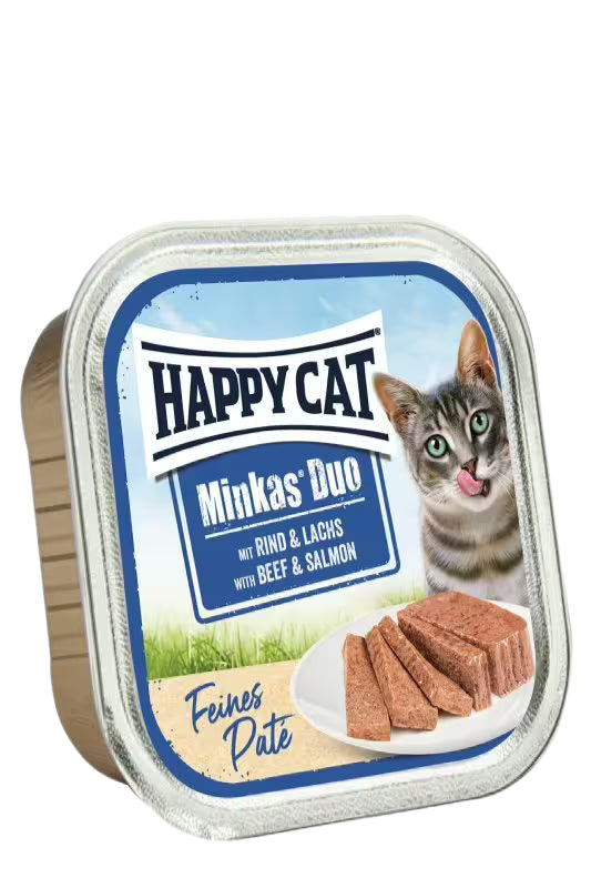 Happy Cat Minkas Duo Beef & Wild Salmon - пастет за котки