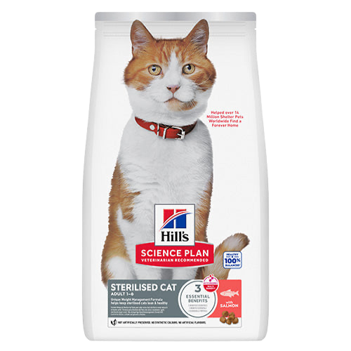 Hill's Science Plan Feline Adult Sterilised Salmon – Суха храна за котки