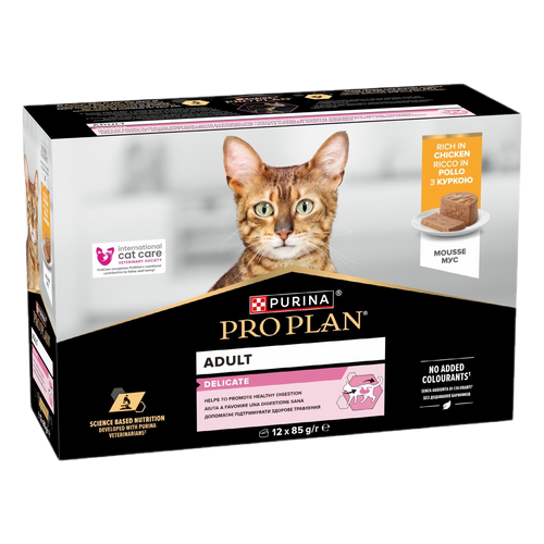 Purina Pro Plan Delicate - консерва за котки с пилешко 12х85 гр