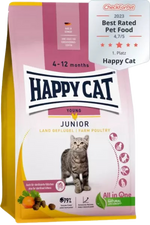 Happy Cat Young Junior Farm Poultry - суха храна