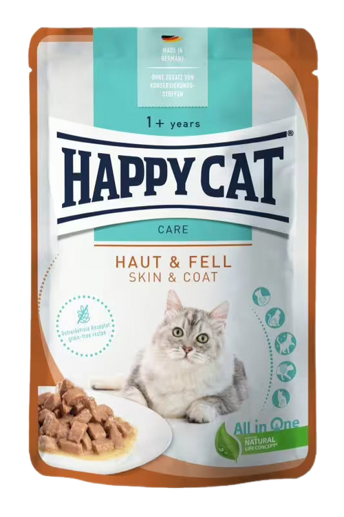 Happy Cat Care Skin & Coat - пауч за котки