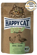 Happy Cat Organic Chicken with Duck - пауч за котки