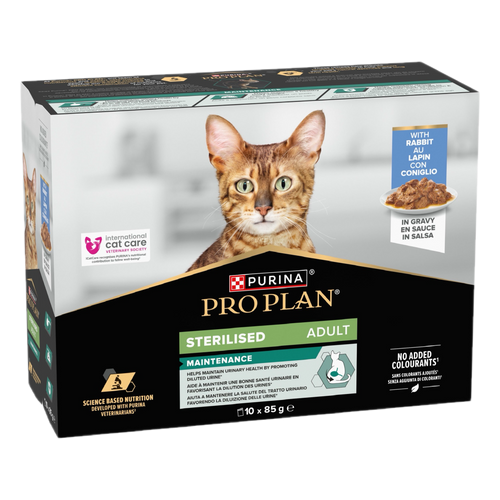 Purina Pro Plan Sterilised Cat Rabbit - ПАУЧ ЗА КОТКИ 10x85г