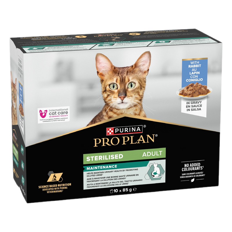 Purina Pro Plan Sterilised Cat Rabbit - ПАУЧ ЗА КОТКИ 10x85г