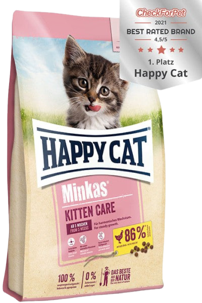 Happy Cat Minkas Care Kitten Poultry - суха храна за котенца