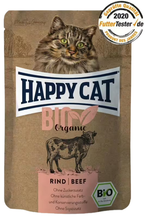 Happy Cat Organic Beef - пауч за котки