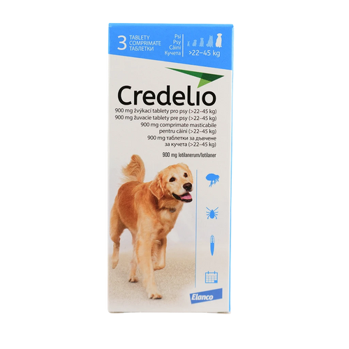 Credelio – Дъвчащи таблетки за кучета 3 таблетки / 22–45 кг