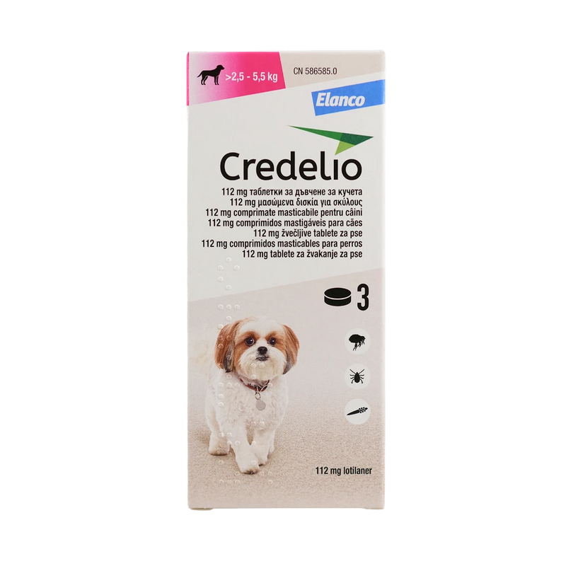 Credelio – Дъвчащи таблетки за кучета 2.5–5.5 кг