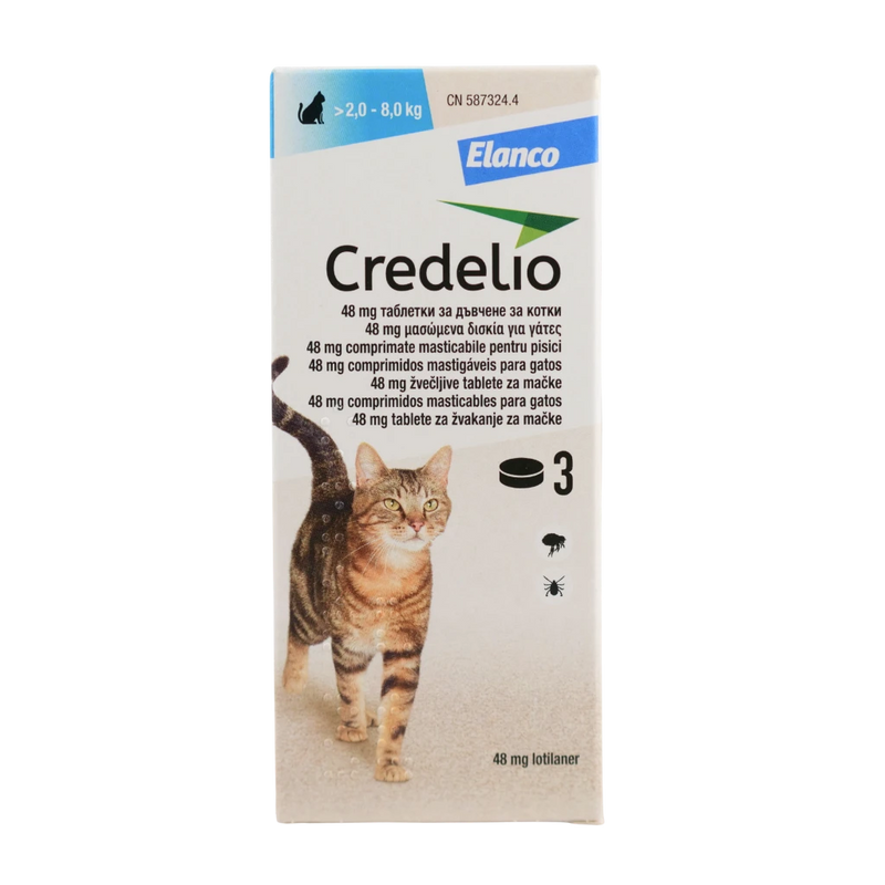 Credelio Cat – Дъвчащи таблетки за котки 2–8 кг