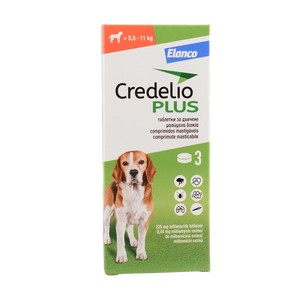 Credelio Plus – Дъвчащи 3 таблетки за кучета 5.5–11 кг