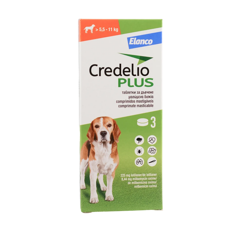 Credelio Plus – Дъвчащи таблетки за кучета 5.5–11 кг