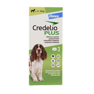 Credelio Plus – Дъвчащи 3 таблетки за кучета 11–22 кг