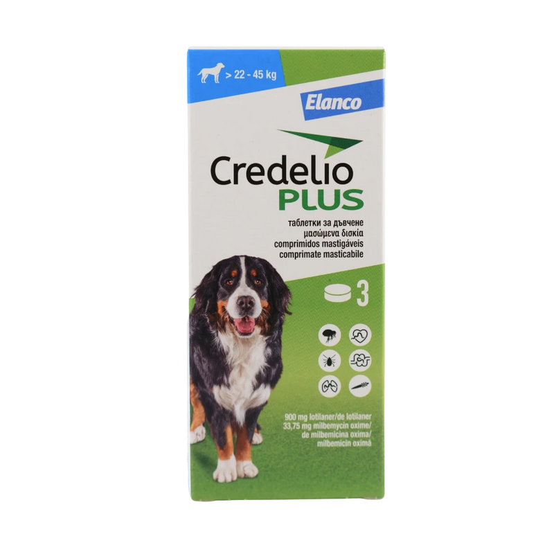 Credelio Plus – Дъвчащи таблетки за кучета 22–45 кг