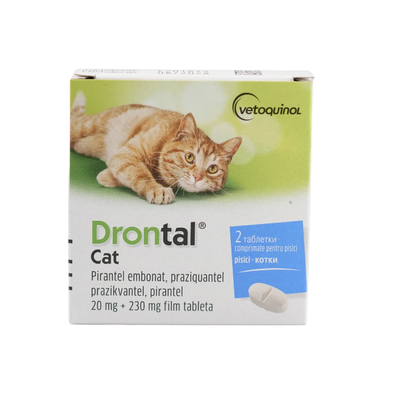 Vetoquinol - Drontal обезпаразитяване за котки 2 таблетки