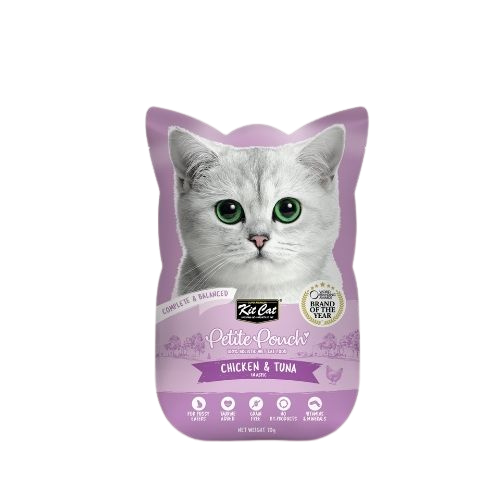 Kit Cat Petite Pouch Chicken & Tuna in Aspic – мокра храна за котки в зряла възраст
