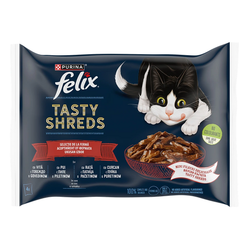 Purina Felix Tasty Shreds Multipack – Мокра храна за котки