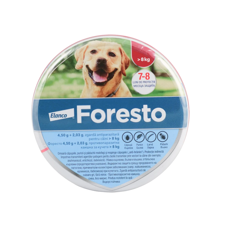 Foresto – Противопаразитна каишка за кучета и котки над 8кг