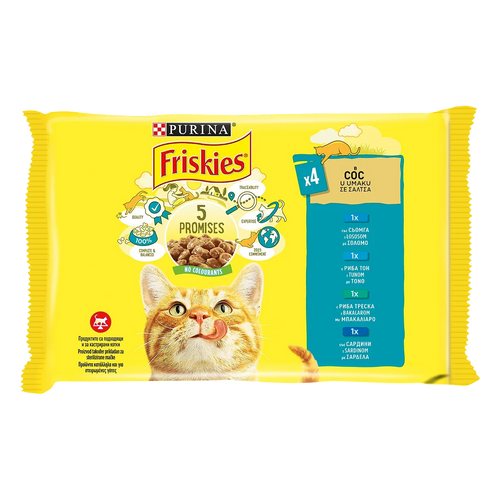 Purina Friskies – Мултиопаковка пауч за котки