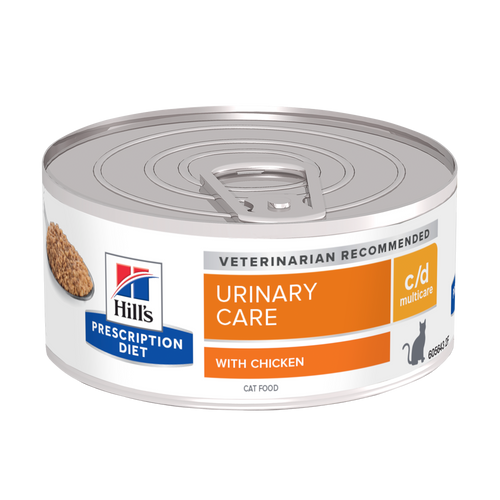 Hill's PRESCRIPTION DIET c/d Multicare Urinary Care - лечебна мокра храна за котки с уринарни проблеми, консерва с пилешко