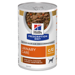 Hill's PRESCRIPTION DIET c/d Multicare Urinary Care Stew- лечебна мокра храна за кучета с уринарни проблеми, консерва задушено пилешко със зеленчуци
