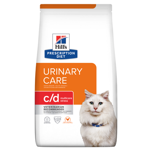 Hill's PRESCRIPTION DIET c/d Urinary Stress with Chicken - лечебна суха храна за котки с уринарни проблеми, идиопатичен цистит, с пилешко