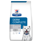 Hill's PRESCRIPTION DIET Derm Complete Mini - лечебна суха храна за кучета с хранителни алергии и алергии от околната среда, за мини породи до 10 кг, с ориз и яйца