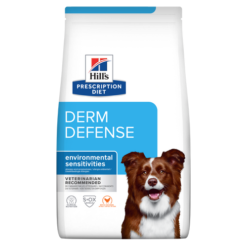 Hill's PRESCRIPTION DIET Derm Defense - лечебна суха храна за кучета с алергии от околната среда и за атопичен дерматит, с пилешко